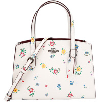 蔻驰 COACH 奢侈品 女士专柜款CHARLIE系列皮革手提包单肩斜挎包白色印花 1034 V5CHK