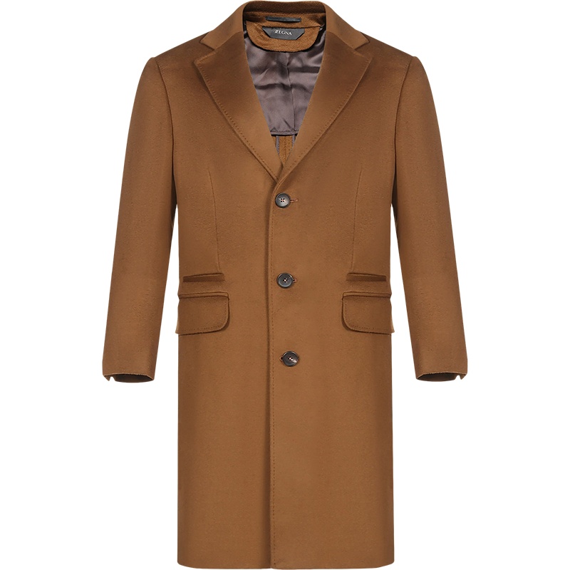 杰尼亚 Z ZEGNA 男士羊毛大衣外套 289702 4DG2G0