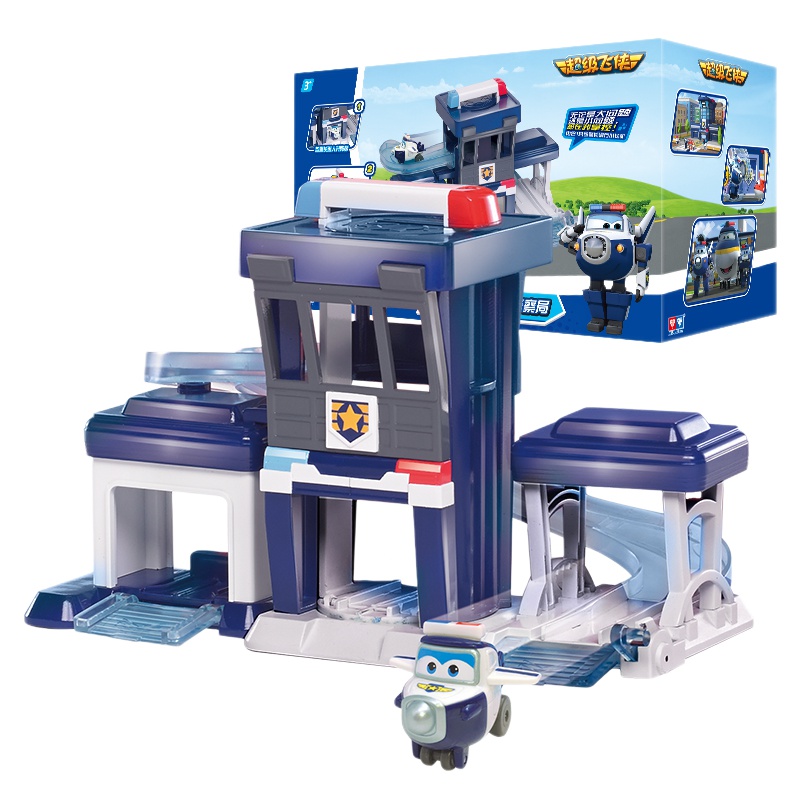 奥迪双钻超级飞侠儿童飞机玩具乐迪小爱男孩女孩礼物 儿童音乐玩具 包警长警察局