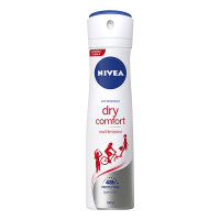 妮维雅(NIVEA)干爽舒适爽身气雾150ML 男女士腋下抑汗干爽清新淡香香体喷雾