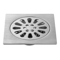 启道不锈钢地漏 浴室阳台卫生间防堵塞两用方形 厨房防臭地漏酒店工程地漏
