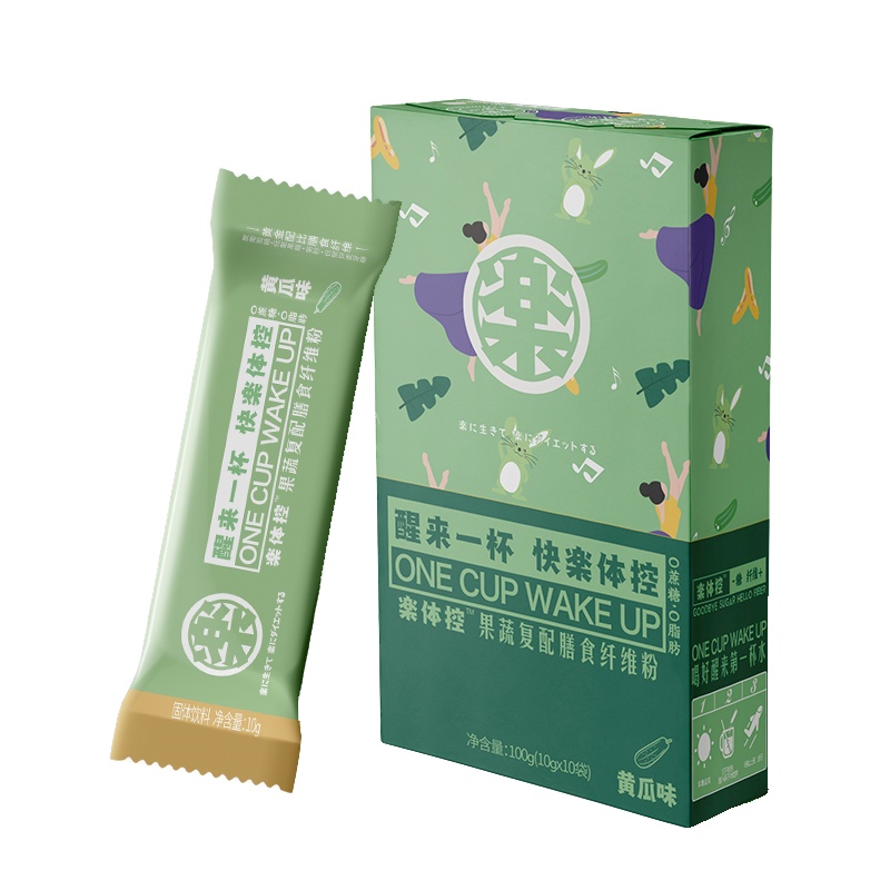 乐体控 楽体控果蔬膳食纤维粉 无蔗糖无脂肪固体饮料 10g*10袋/盒