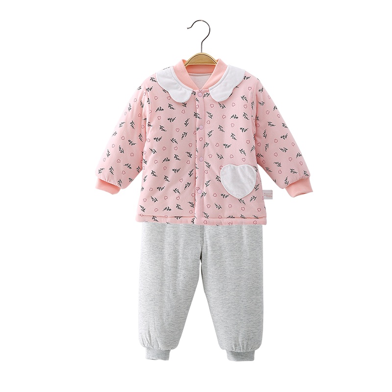 [159元2件]小马波迪棉花棉袄棉裤纯棉套装幼儿宝宝冬季棉衣婴儿小孩加厚冬装