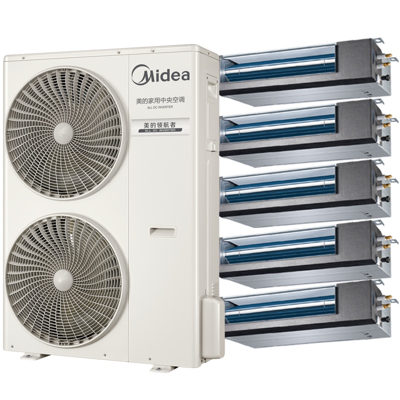美的(Midea)领航者大6匹一拖五全直流变频智能家电中央空调加湿新风MDVH-V160W/N1-620LH(E1)