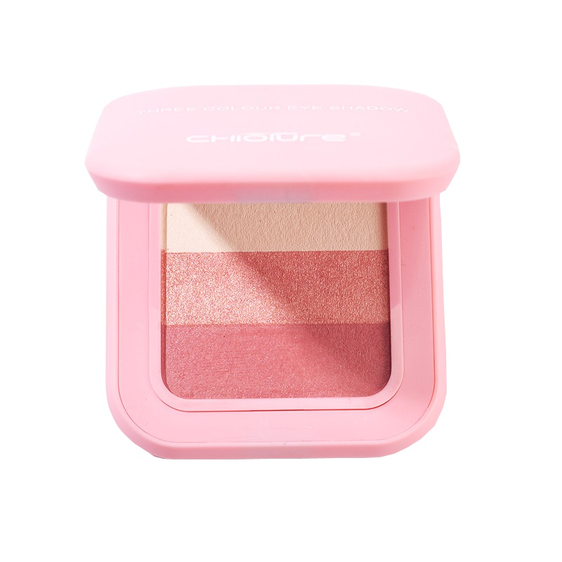 稚优泉三色眼影盘防水桃花妆南瓜酒红大地色哑珠光懒人初学者04