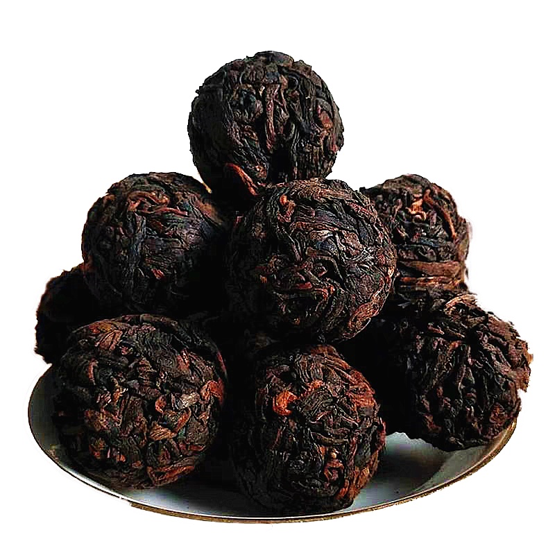 2016年冰岛古树龙珠 云南普洱熟普 纯手工揉制 500g袋装