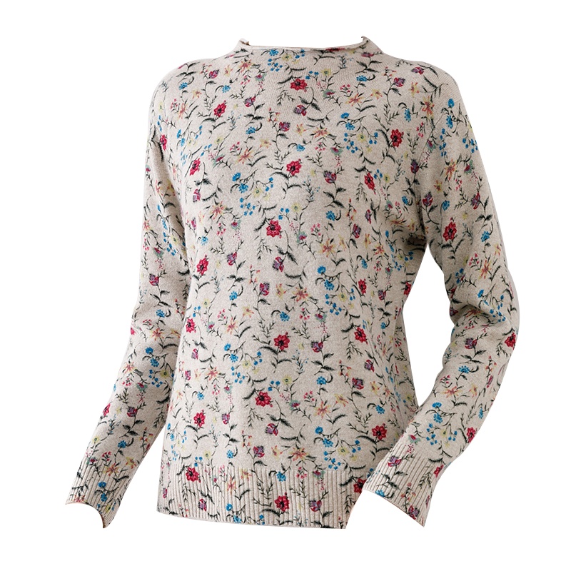 圣妮曼春秋新针织复古文艺寸领套衫