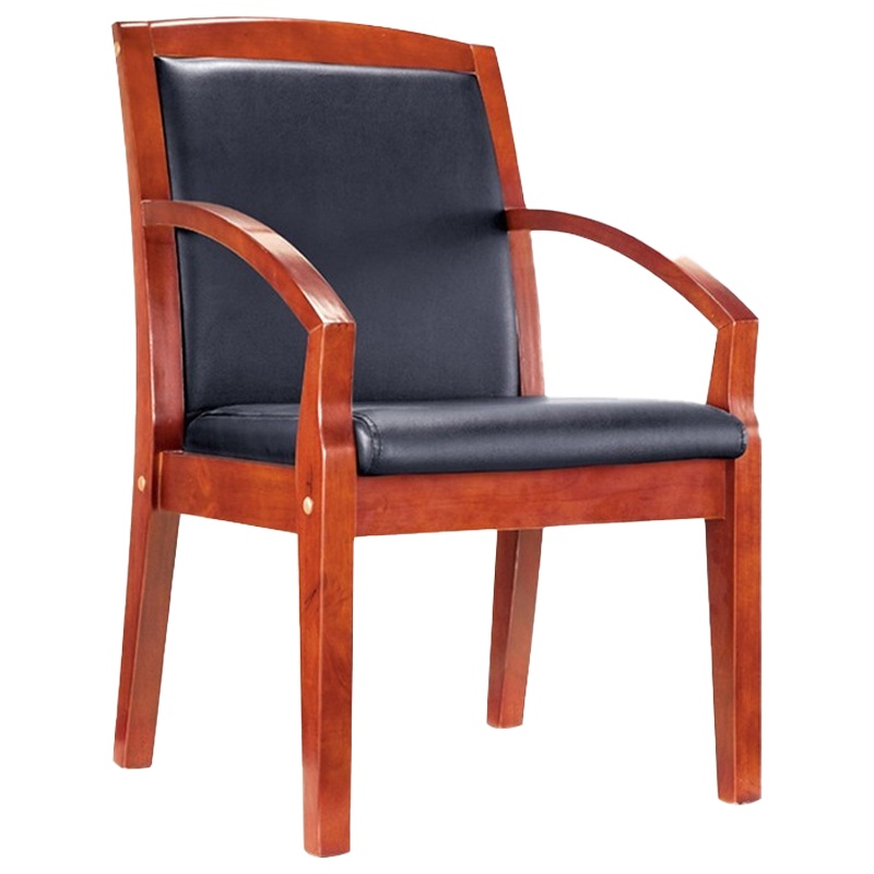 慧采云 办公家具优质实木会议椅木质办公椅子职员电脑椅培训椅皮革班前椅麻将椅子