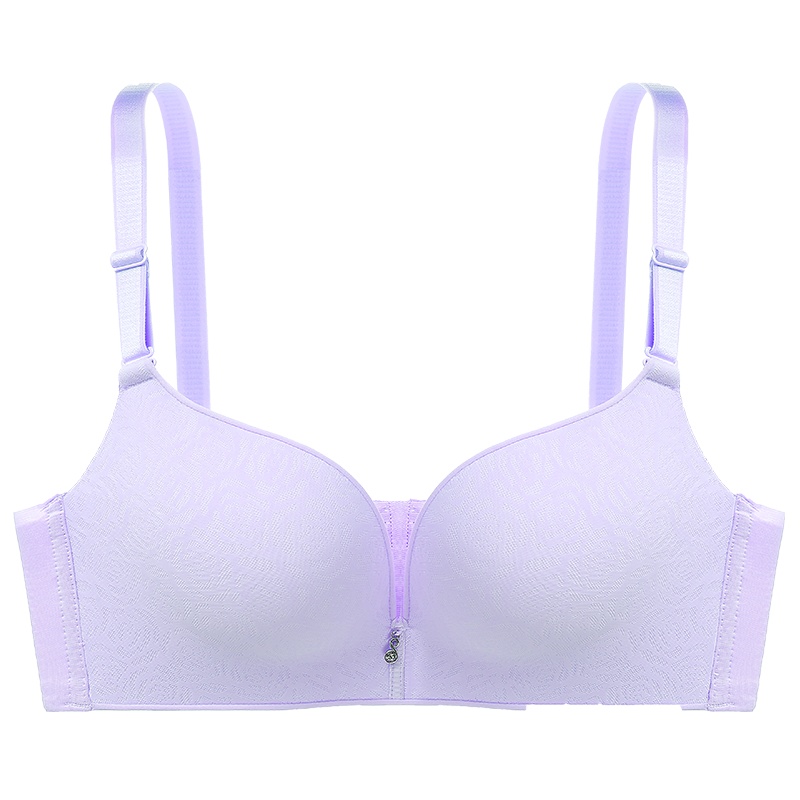 百搭侧收聚拢光面纹绣无痕印花聚拢收副乳女士文胸胸罩内衣
