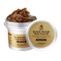 skinfood思亲肤黑糖光彩面膜水洗温和去角质补水保湿韩国进口 娇柔美肌 洁肤净颜柔滑细腻 100g