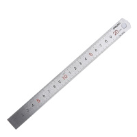 得力(deli)8462钢直尺20cm 5只装 银色 不锈钢刻度尺 板尺绘图仪尺金属长尺测量尺学生文具测量钢尺