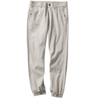 千纸鹤休闲裤男2019新款纯棉直筒休闲九分束脚运动裤子男90117