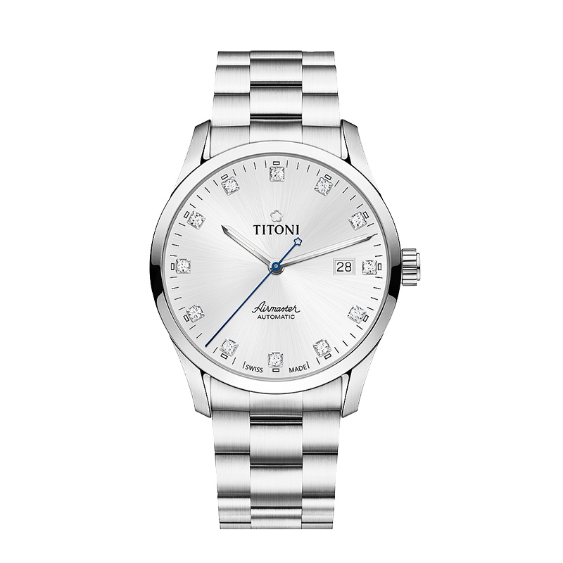 TITONI梅花空霸系列男士机械表83743S-581