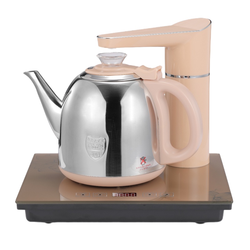 递乐(DiLe)全自动智能304不锈钢自动上水电热水壶自吸式玻璃电茶炉快速烧水壶 土豪金色304不锈钢款