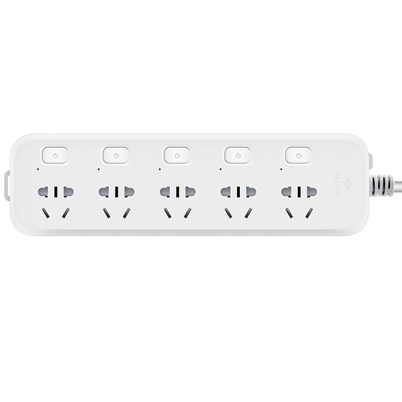 公牛(BULL)插座 GN-B5053 新国标带保护门电源插座/接线板 5插位分控开关 全长1.8米