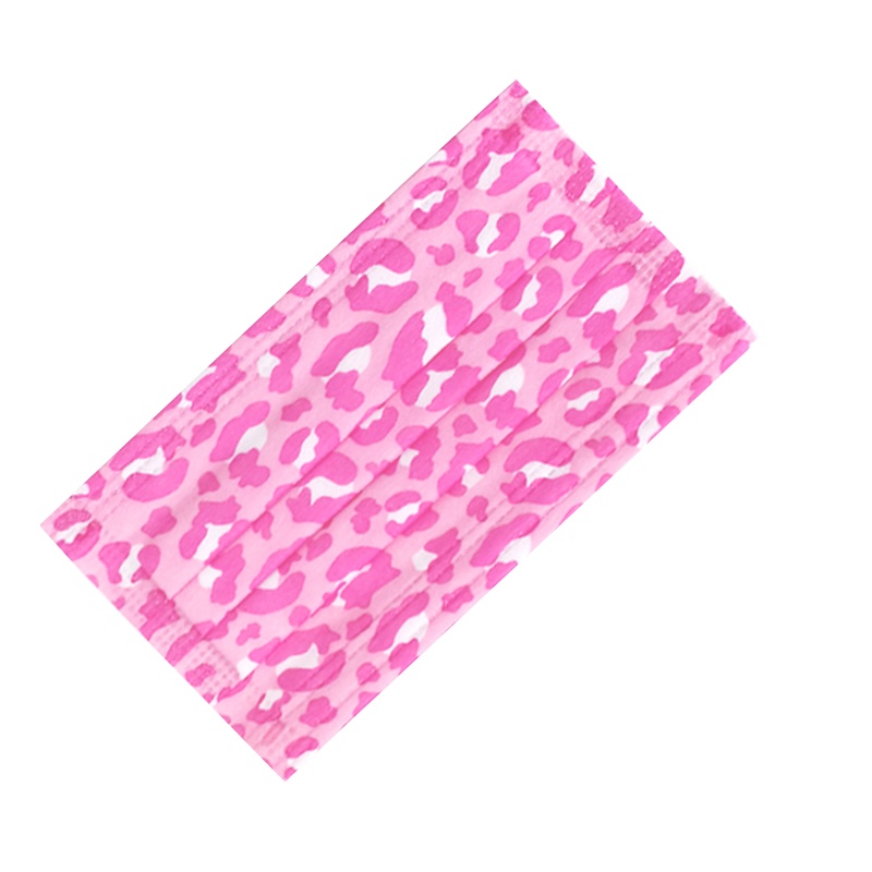 艾贝尔一次性熔喷四层无纺布口罩防尘防花粉50片装 三种颜色随机发货