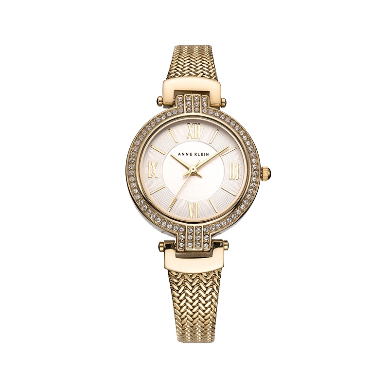 安妮克莱因（ANNE KLEIN）摩登复古系列简约精细网状石英女士手表AK/2462SVGB