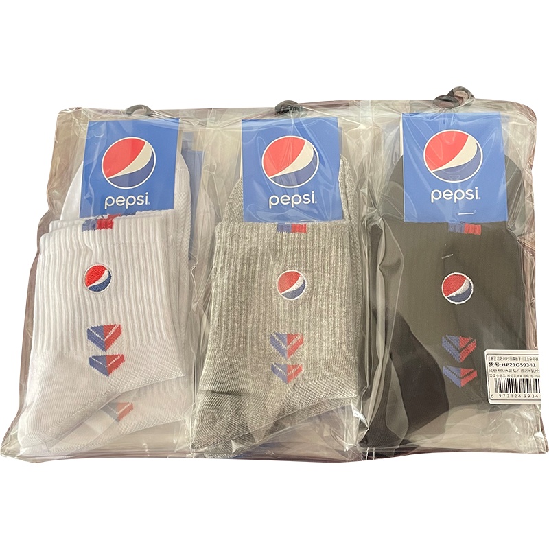Pepsi/百事 男女同款休闲时尚潮流宽松配饰长袜-9341