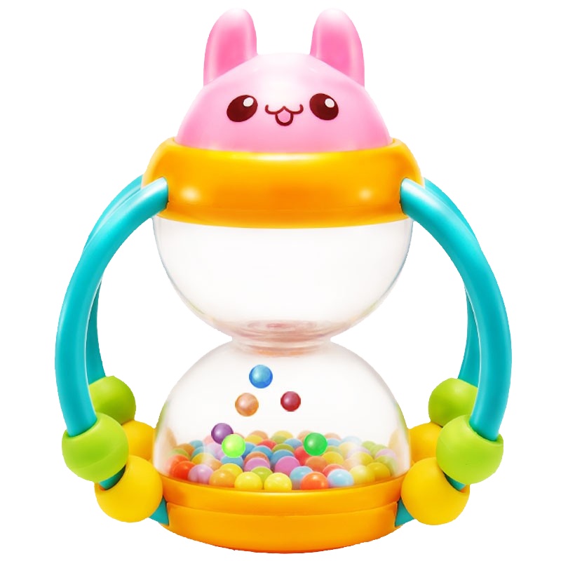 澳贝宝宝玩具0-1岁早教新生婴儿益智玩具锻炼手指花篮沙漏摇铃461510