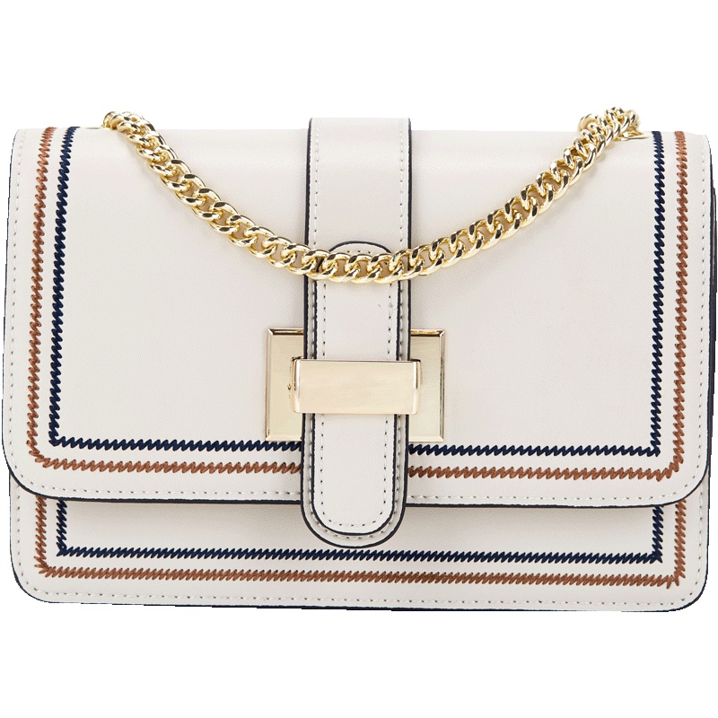 欧米OMI牛皮包包女2019新款百搭单肩斜挎包时尚洋气ins链条小包