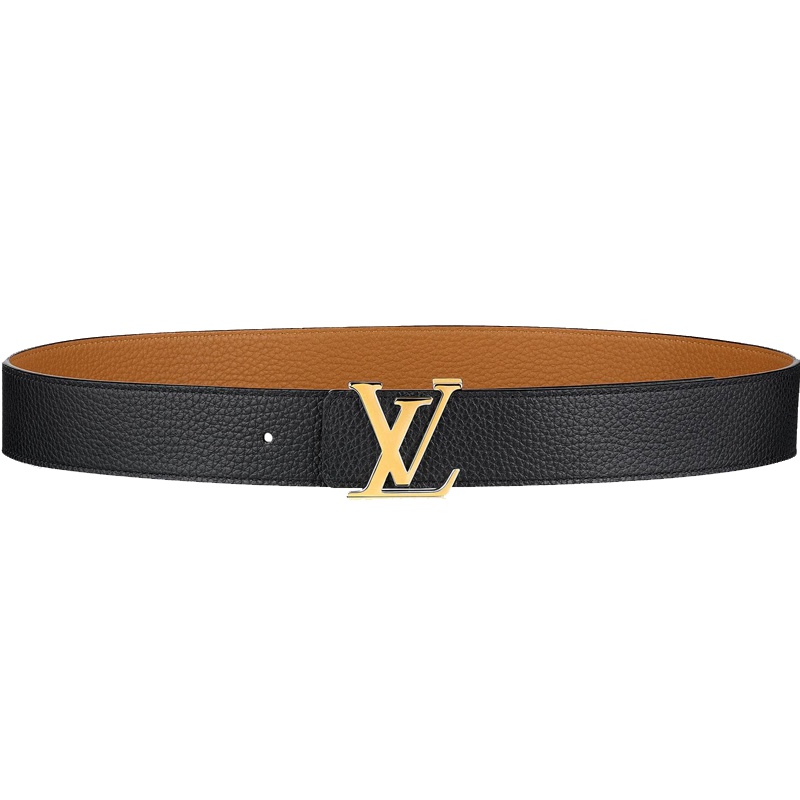 海外直邮LV男士腰带商务休闲荔枝纹黑棕双面牛皮柔软结实40毫米皮带M9151S