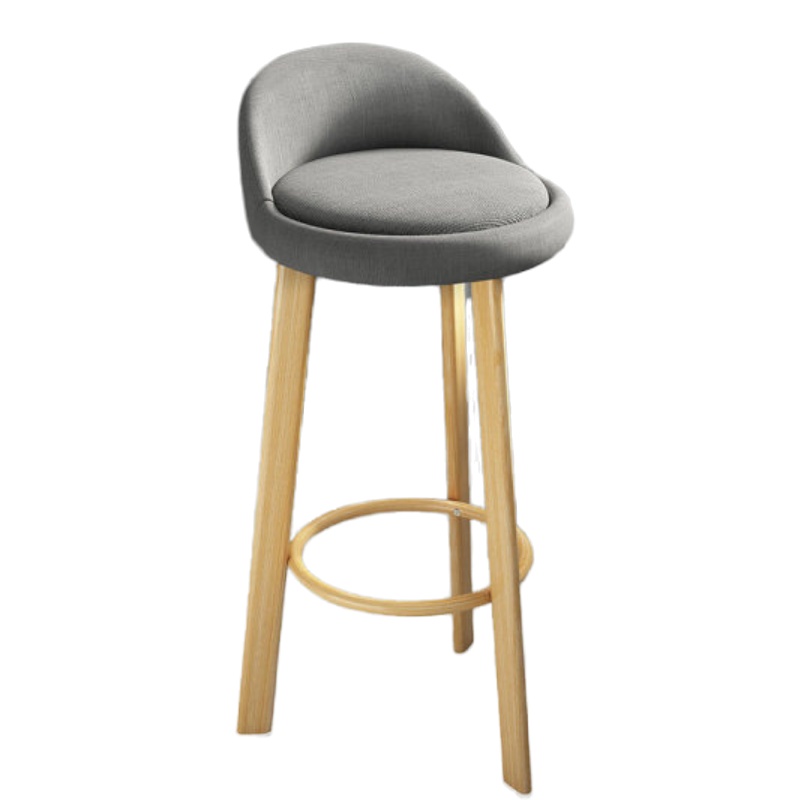 顶鸿吧台椅轻奢现代简约靠背凳子前台椅子酒吧北欧家用高脚凳吧椅吧凳 70CM DH-HY1085