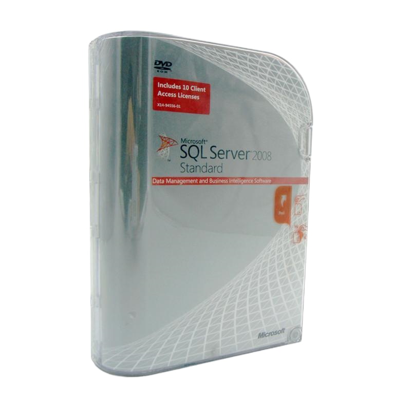 微软原装正版数据库软件 SQL server 2008 英文标准版10用户 彩包 FPP