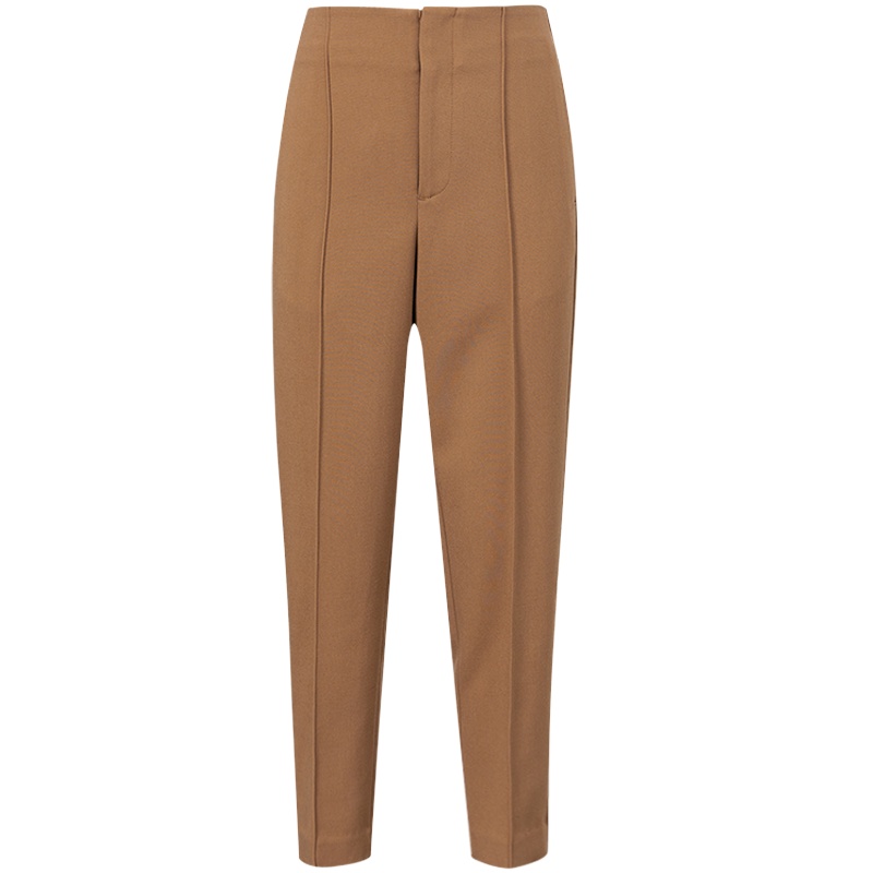 [1件3折价:106.5]MECITY女装冬季新款韩版时尚宽松ins纯色高腰锥形休闲长裤女