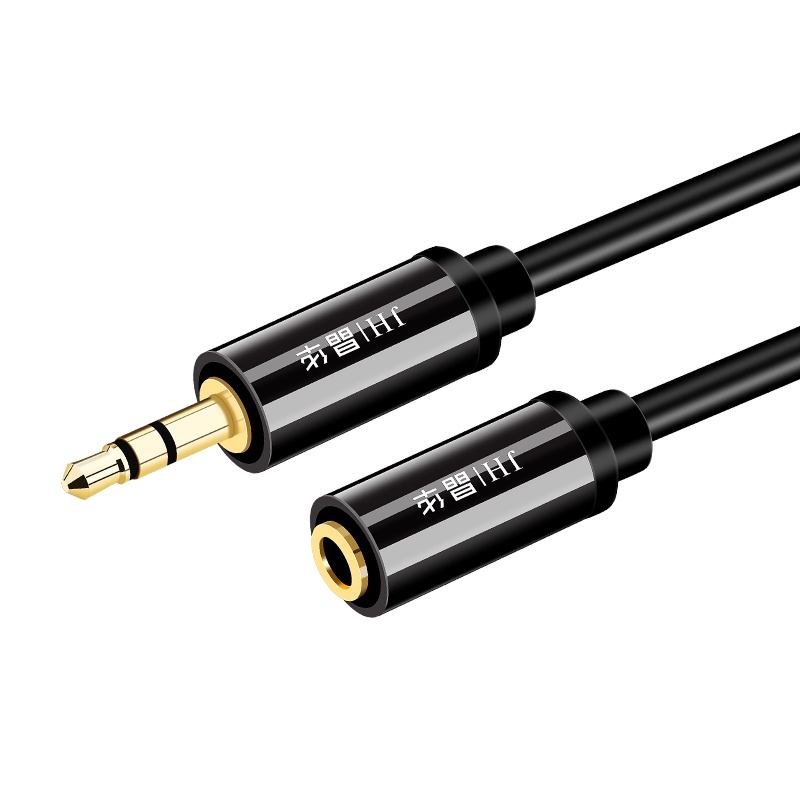 晶华 音频线3.5mm公对母通用耳机延长线音频加长线转接头手机电脑音响加长连接线aux插头 1.5米黑色 A130E