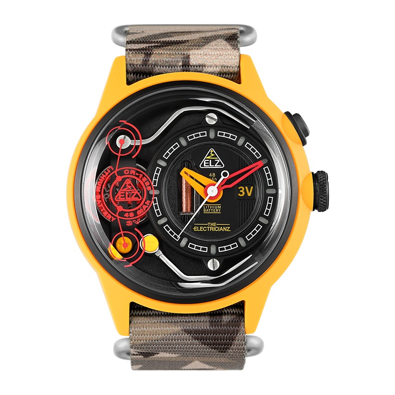 ELZ风靡ins手表 瑞表电工中性夜光NFC小众大表盘石英男士手表A1A/01-ELZ003