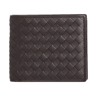 BOTTEGA VENETA 宝缇嘉 BV 男士牛皮编织折叠钱包钱夹
