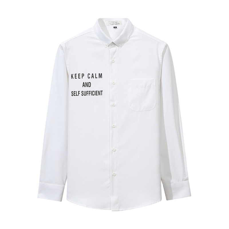 Artsdon/阿仕顿衬衫秋季韩版修身印花时尚潮休闲男士长袖衬衫