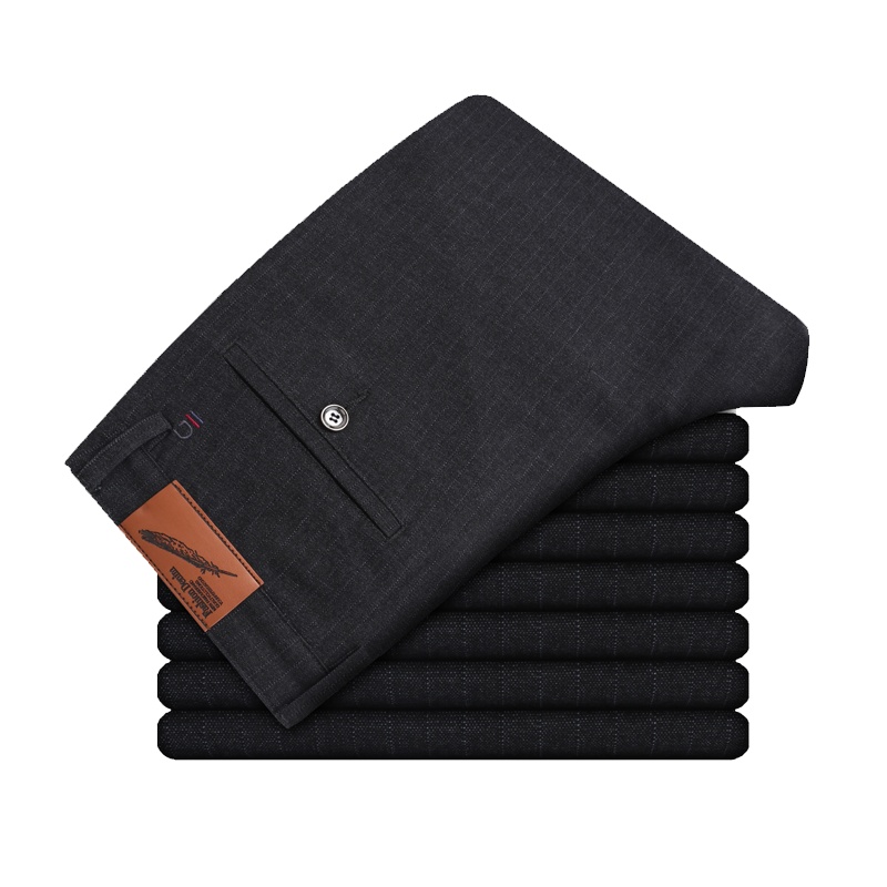 金盾(KIN DON)2021年秋冬新款男士休闲裤男中青年磨毛修身直筒弹力中高腰休闲裤新款男装长裤子