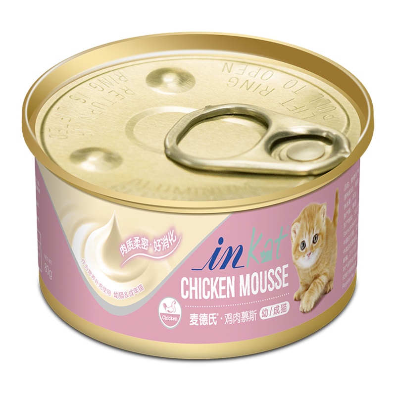 麦德氏猫用鸡肉(慕斯)80g补充能量猫罐头猫湿粮