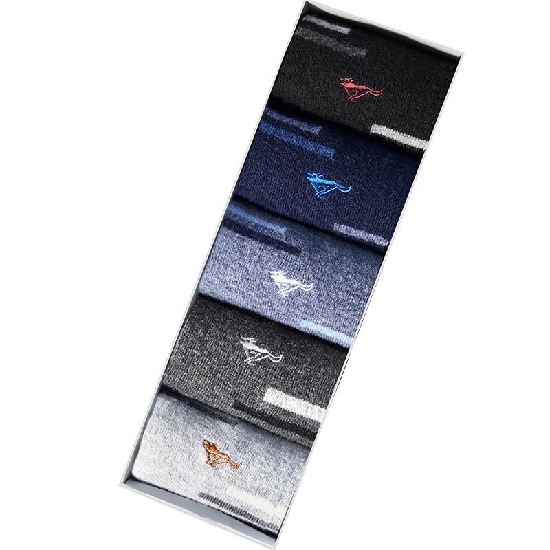 七匹狼含[绵羊毛]高筒厚款袜子冬天中长男士长筒袜子羊毛袜男