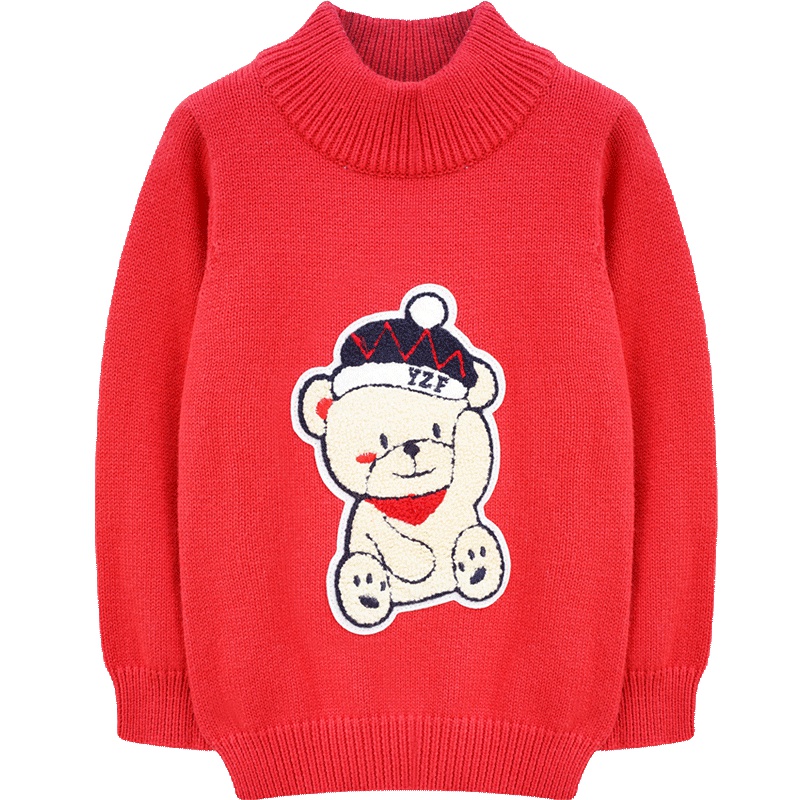 苏宁自营婴姿坊男童童装线衫 红色 80-120cm 0-6岁