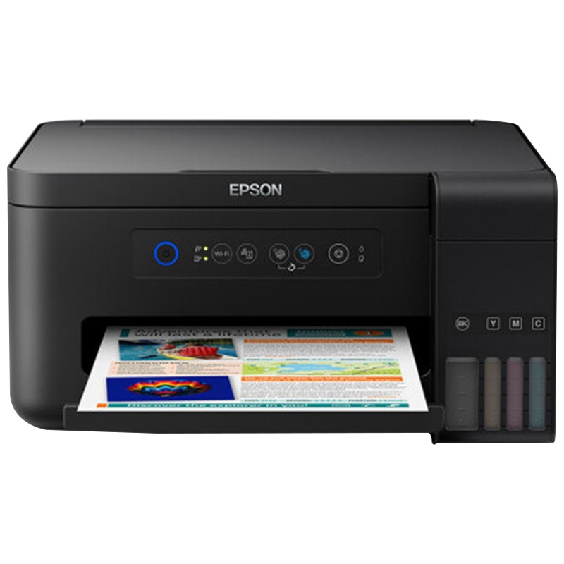 爱普生(EPSON)L4158/4156/4151/4153墨仓式智能无线照片打印机办公家用彩色喷墨一体机连供打印复印扫描替L485 L385 套二
