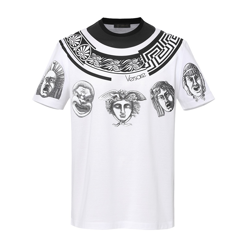 范思哲/VERSACE 19春夏新品 男士短袖圆领T恤 意大利 新款白色