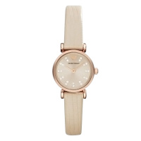 阿玛尼（ARMANI）休闲时尚简约女表 AR1687 米色