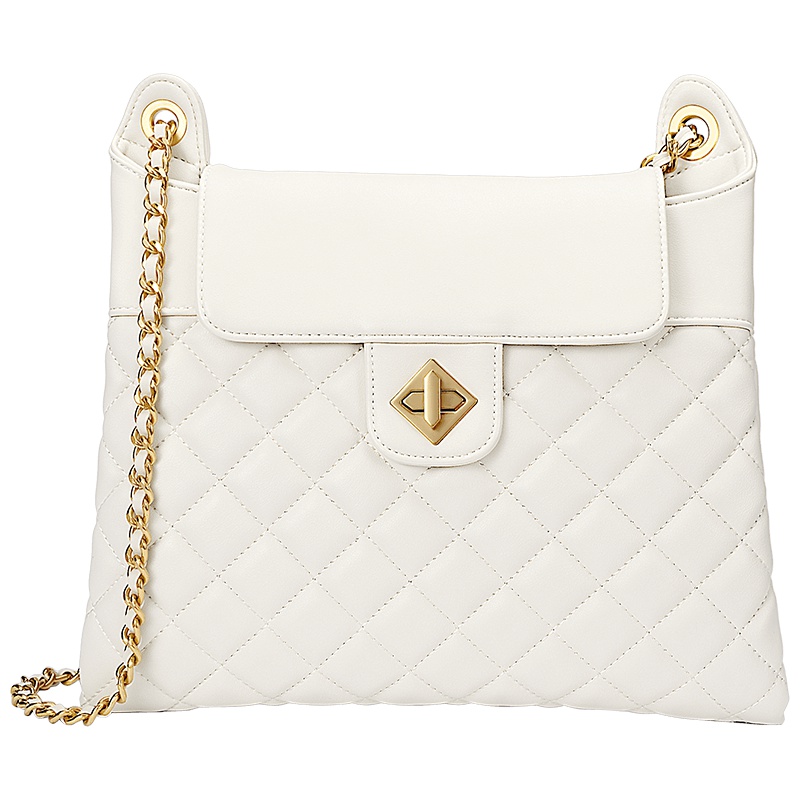 第九城（V.NINE） 包包女新款2019时尚菱格斜跨包潮韩版百搭单肩包链条女包夏季