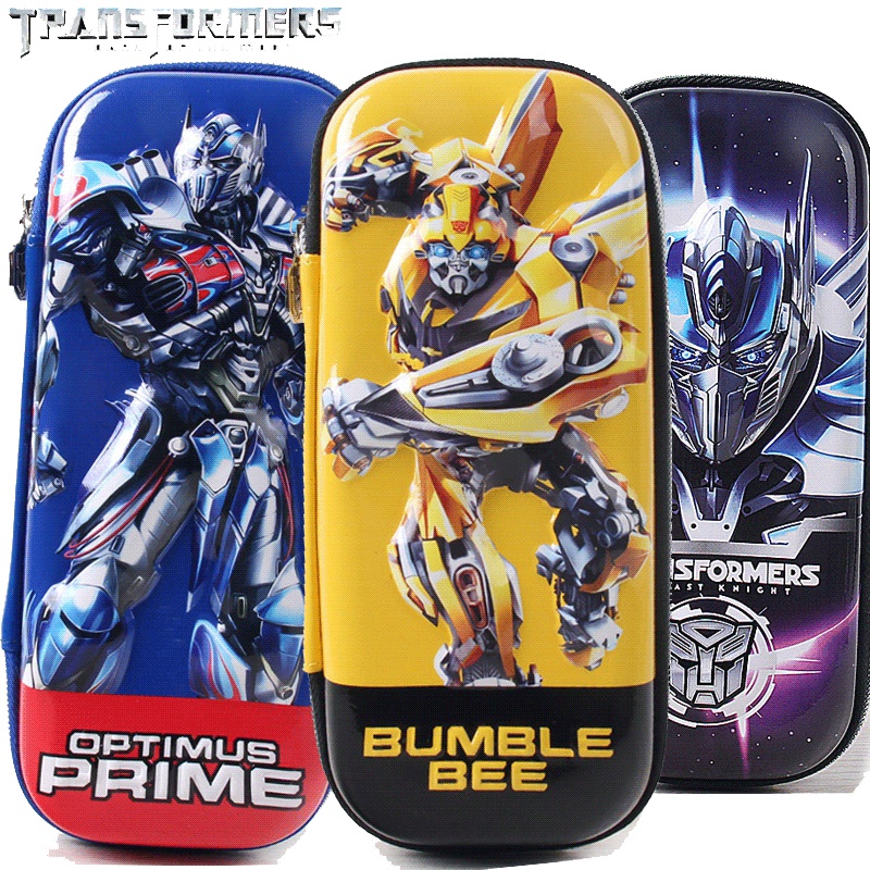 变形金刚笔袋小学生儿童EVA硬质铠甲文具盒男生卡通创意大容量
