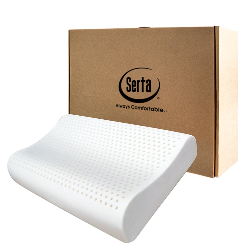 Serta/舒达 颈椎护理枕头 健康乳胶枕 透气环保舒缓压力