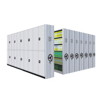 盛大金属钢制密集柜手摇式轨道密集架文件柜移动咖啡白色档案柜