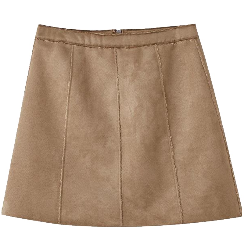 N【专柜同款】7M冬季百搭时尚显瘦学生短裙女韩版纯色高腰短款半身裙70011627