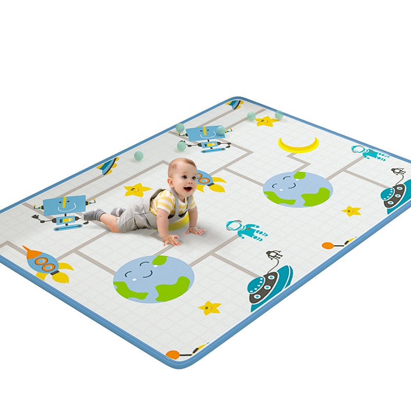 澳乐(AOLE-HW)爬行垫加厚XPE爬爬垫泡沫地垫婴儿爬行垫儿童游戏毯宝宝垫子 小宇宙双面爬行垫145*182*1CM