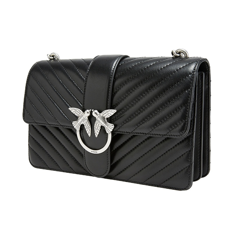 Pinko/品高 女士牛皮单肩斜挎包 1P21HGY5V1黑色
