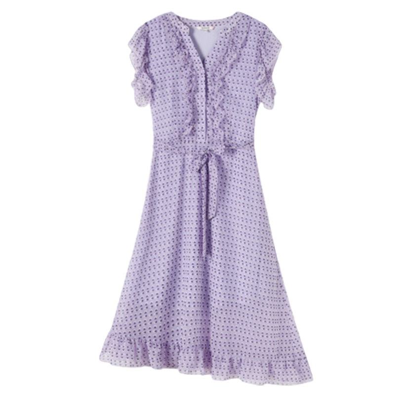 La Babite专柜同款雪纺连衣裙女装超仙甜美新款夏天流行法式