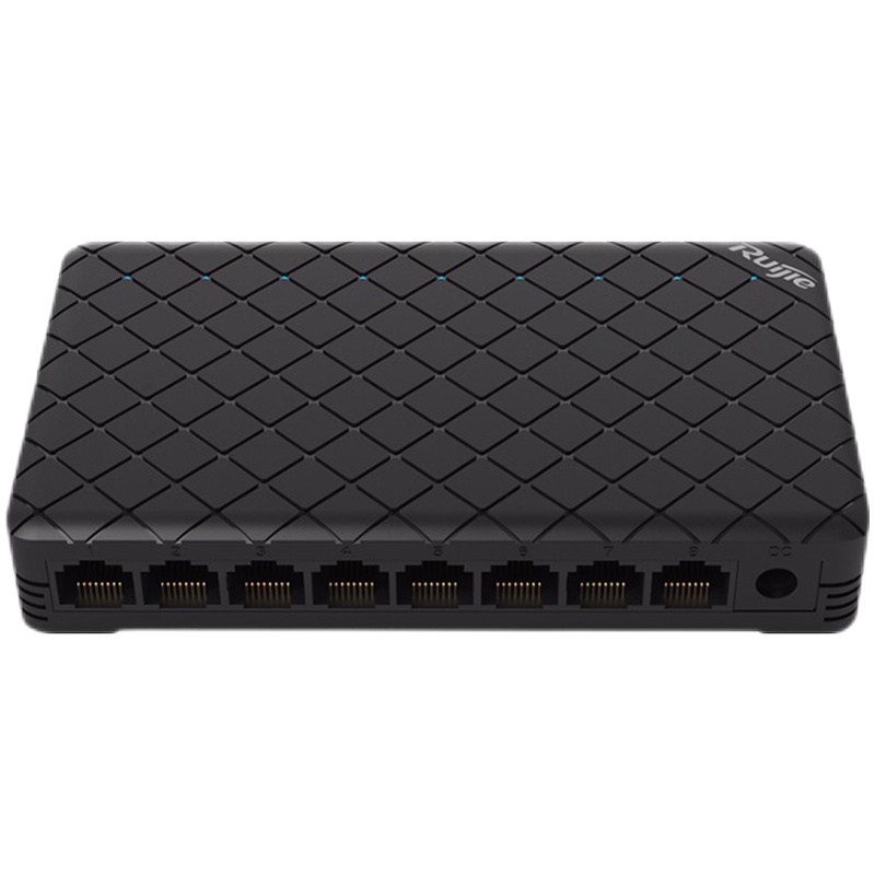 锐捷(Ruijie) 非网管桌面型交换机 企业级 网络分流器 RG-ES08 8口百兆
