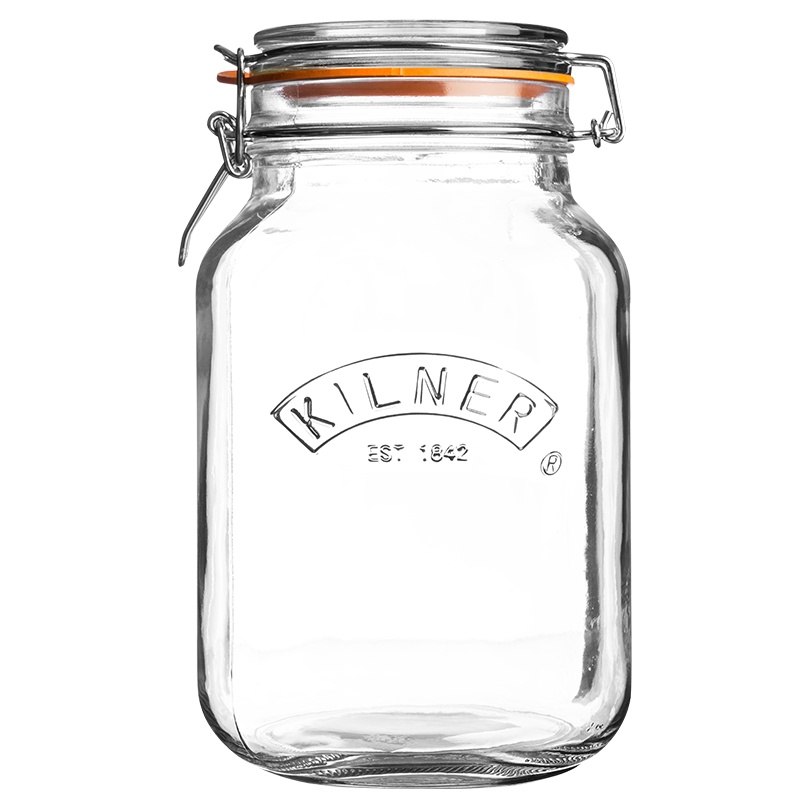 英国Kilner玻璃密封罐腌制泡菜杂粮储物罐密封瓶子泡酒罐子食品级托普系列1500ml单只装