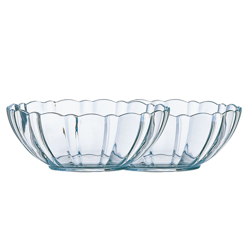 乐美雅透明钢化玻璃碗微波炉饭碗面碗汤碗沙拉水果碗调料甜品碗调料碗和面碗花边碗